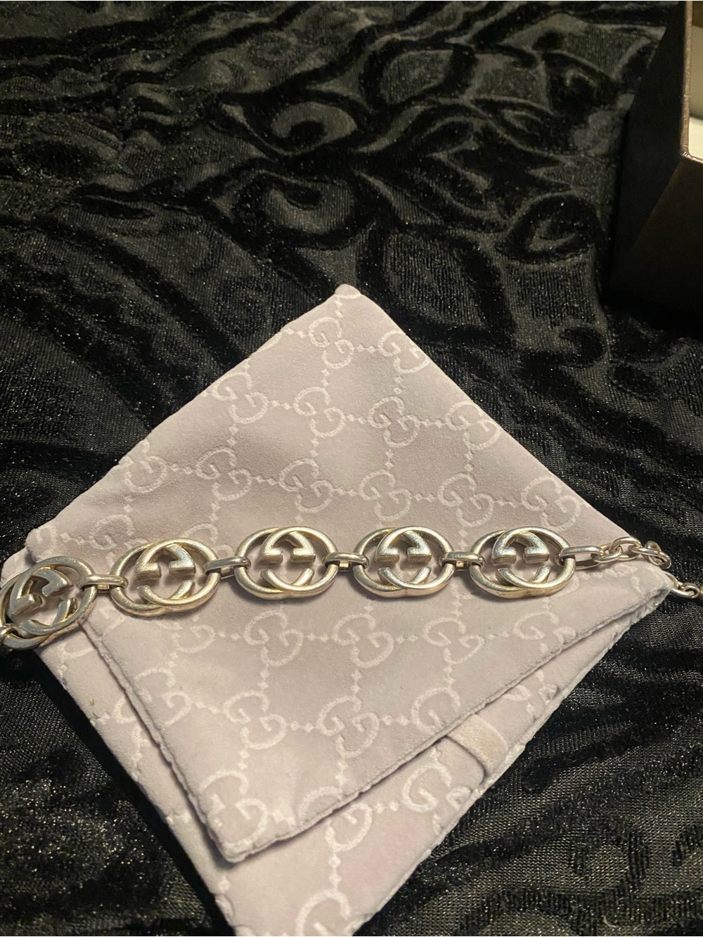 Authentic Gucci Sterling Silver Interloccking GG bracelet